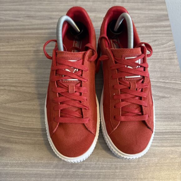 Puma Suede Platform Sneaker Womens Size 9.5 Barbados Cherry 362223-03 - Picture 4 of 11
